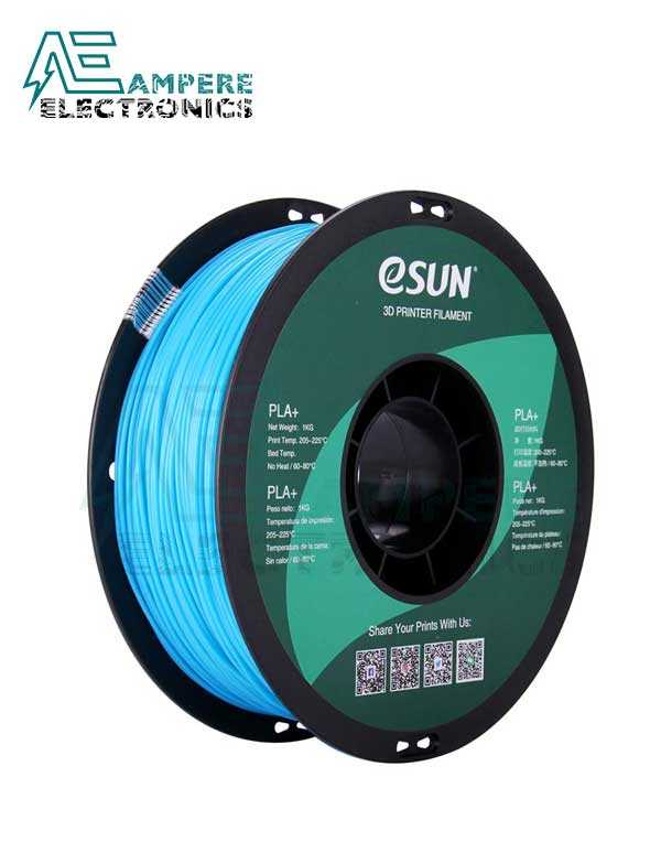 eSUN Light Blue Color 3d Printer Filament PLA+ 1.75mm – 1kg/Roll