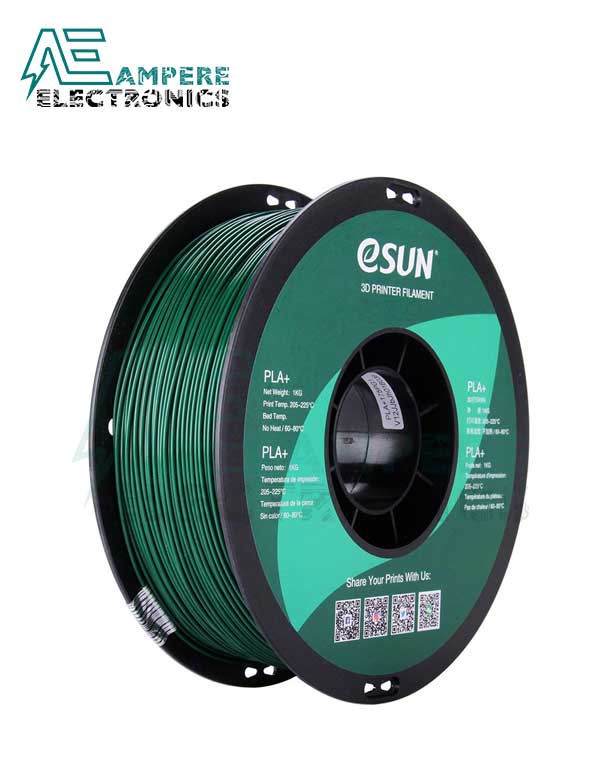 eSUN Pine Green Color 3d Printer Filament PLA+ 1.75mm – 1kg/Roll