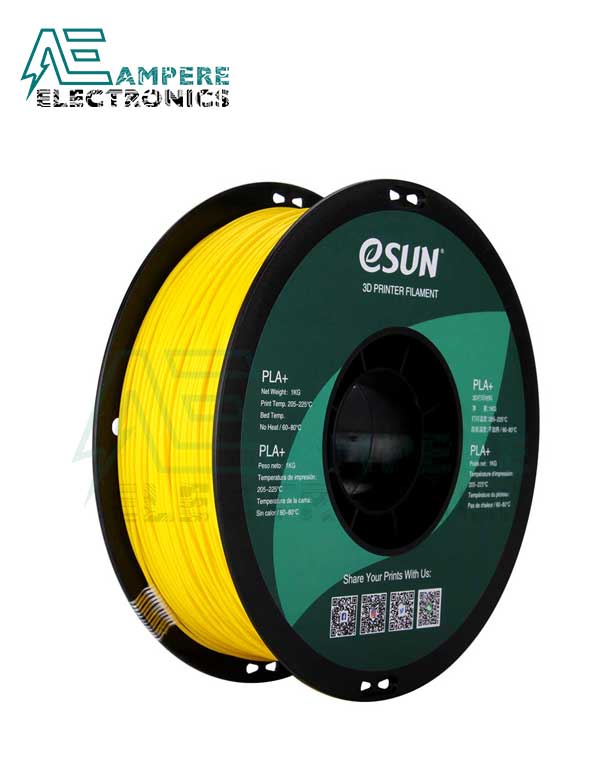 eSUN Yellow Color 3d Printer Filament PLA+ 1.75mm – 1kg/Roll