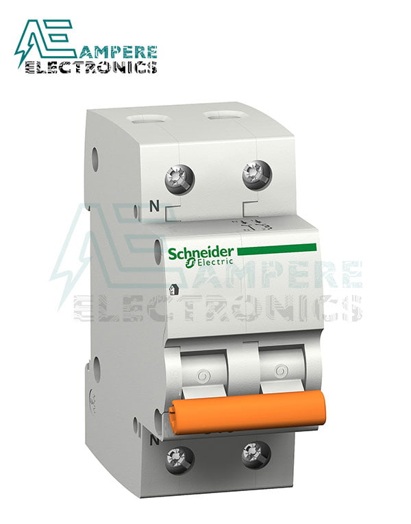 12494 Domae Miniature Circuit Breaker – 2P – 10A – C Curve – 4500A, Schneider Electric