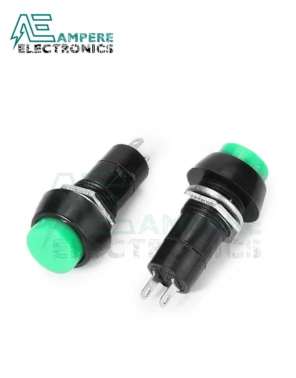 Push Button Round Green N.O - 12mm