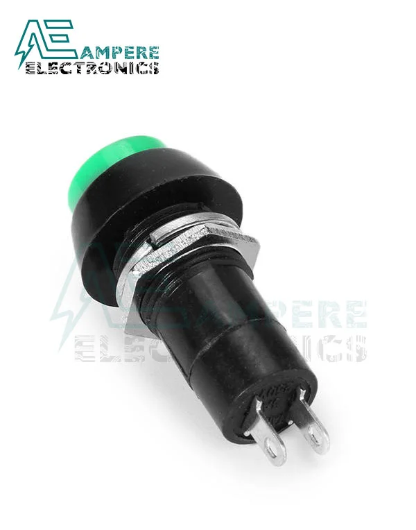 Push Button Round Green N.O - 12mm