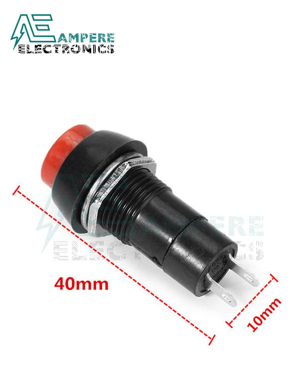 Push Button Round Red N.O - 12mm