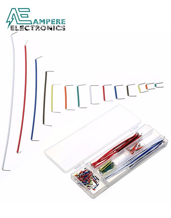 140Pcs Breadboard Solid Jumper Wires Set with Plastic Box