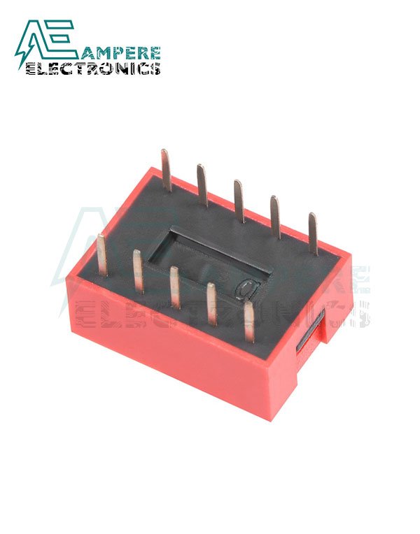 5 Way Red DIP Switch, 2.54mm Pitch