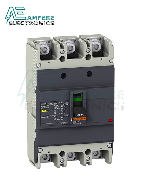 EZC250N3100 - Easypact Circuit Breaker - 100 A - 3 Poles, Schneider Electric