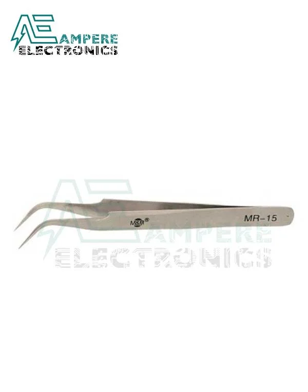 Precision Stainless Steel Tweezers Angled MR-15