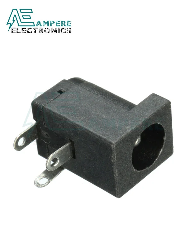 PCB Mount DC Power Socket 2.1mm Right Angle 1A