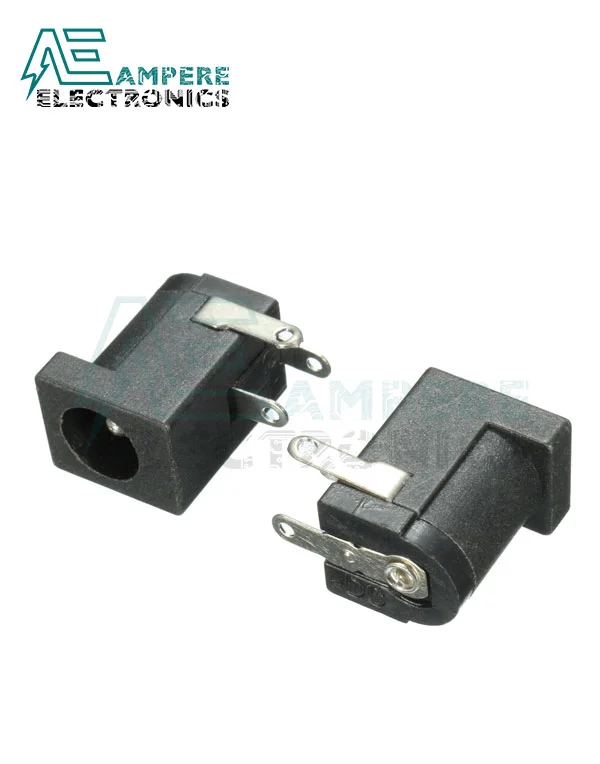 PCB Mount DC Power Socket 2.1mm Right Angle 1A