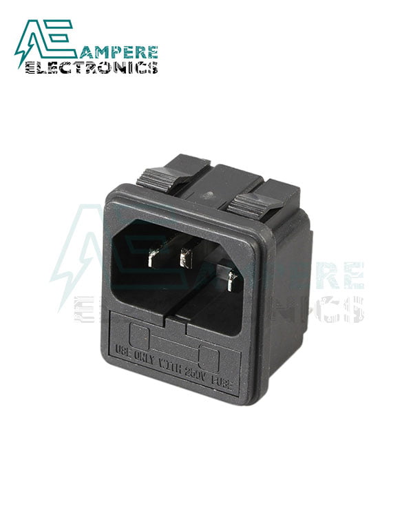 Panel Mount AC Inlet Power Socket With Fuse