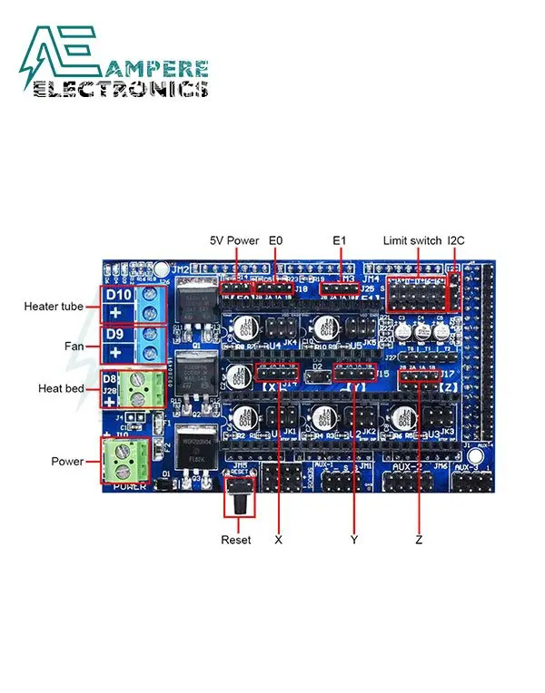 Ramps 1.6 Expansion Control Board with Heatsink Upgraded Ramps 1.4 1.5 ...