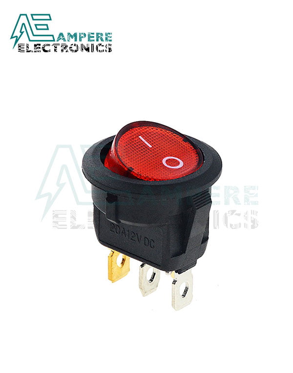 ROUND Rocker Switch ON-OFF With Lamp (6A,250VAC)