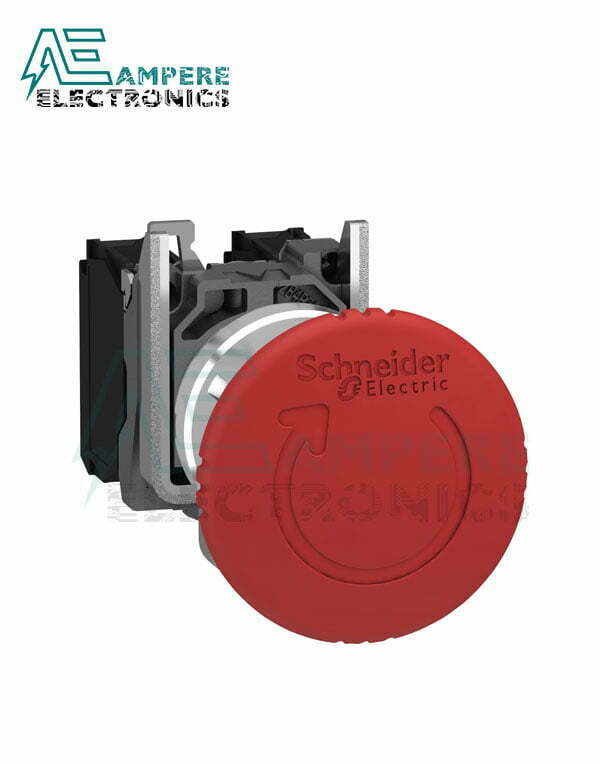 XB4BS8442 Red Emergency stop, Metal, Trigger Latching Turn to Release, 1 NC, Schneider Electric