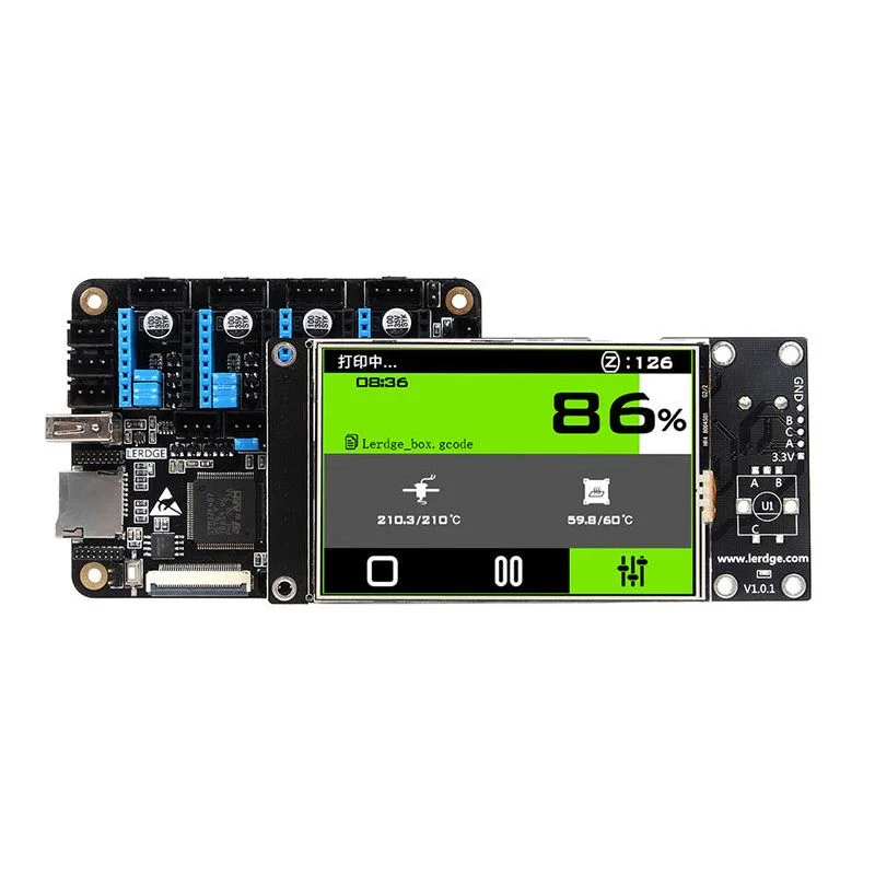 Lerdge-X ARM32 Mainboard with TMC2208 3.5Inch LCD Touch Screen Control Board DIY Kit for 3D Printer