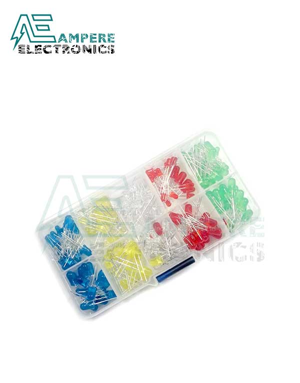 125Pcs Mixed Color 3mm LED Pack With Free Storage Box
