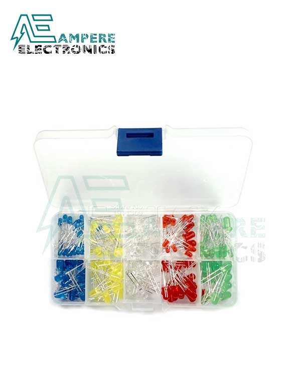 300Pcs Mixed Color LED Pack With Free Storage Box