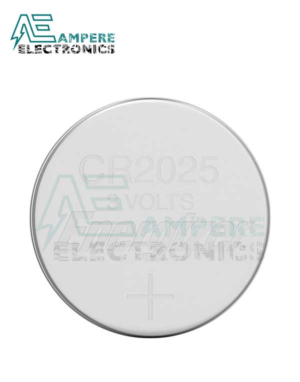 Energizer Coin Battery CR2025, 3Vdc
