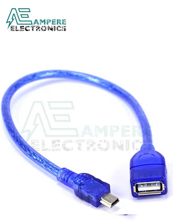 Male Mini USB to Female USB OTG Cable