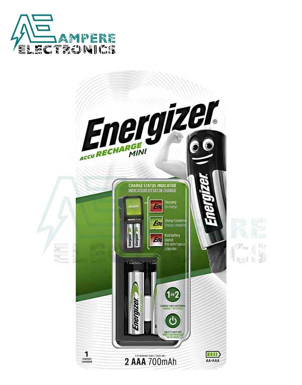 Energizer Mini Charger With 2x AAA 700mAh Batteries
