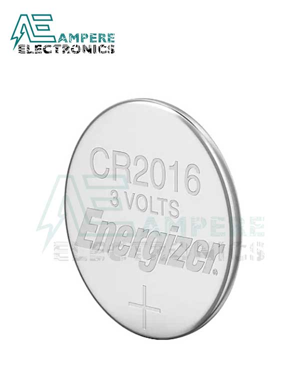 Energizer Coin Battery CR2016, 3Vdc