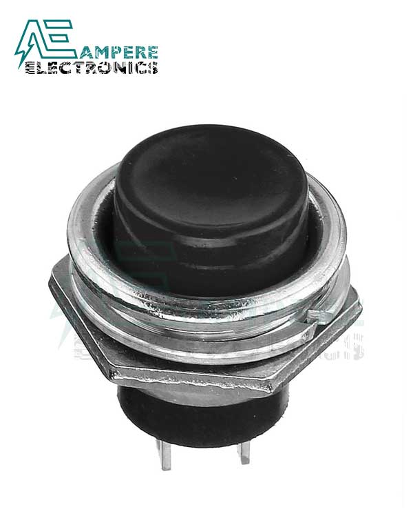 DS-212 Push Button Black Round  N.O, 16mm