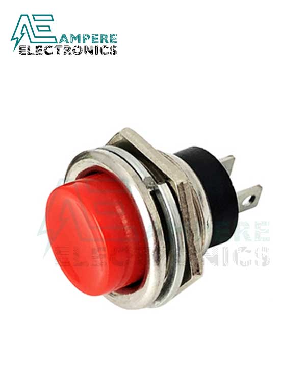 DS-212 Push Button Red Round N.O, 16mm