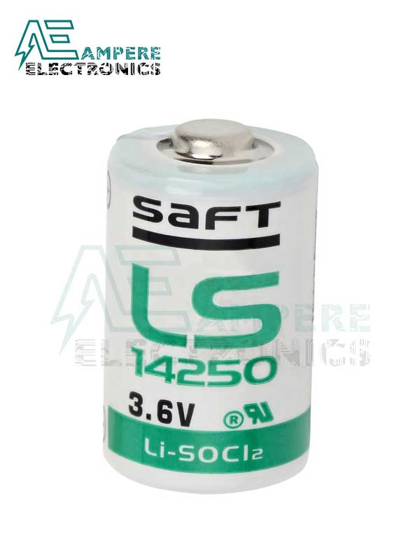 LS14250 Lithium Battery 1/2 AA, 3.6Vdc, 1200mAh