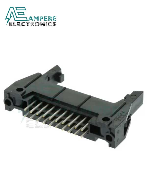 FC-20 Male PCB IDC Connector with Latch, 20 Way, 2 Row, Straight